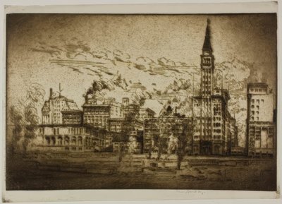 Chicago - Der Montgomery Ward Turm von Bror Julius Olsson Nordfeldt