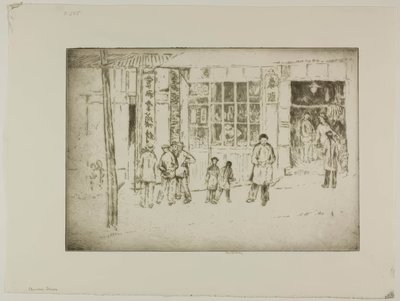 Negozi di Chinatown da Bror Julius Olsson Nordfeldt