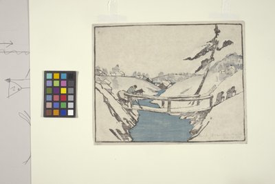 Il ponte (stampa xilografica a colori) da Bror Julius Olsson Nordfeldt