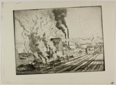 Il frantoio per carbone da Bror Julius Olsson Nordfeldt