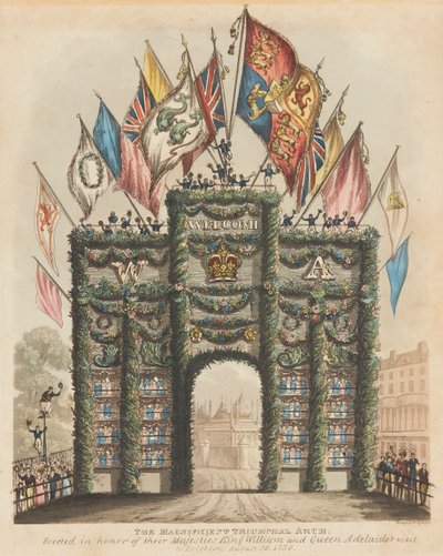 Arco trionfale per Re Guglielmo IV e la Regina Adelaide da Bruce Brighton