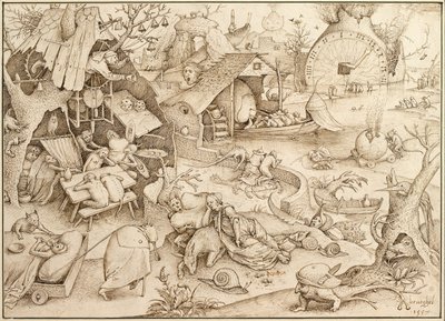 Acedia Pigrizia Dalla serie Sette Peccati Capitali, 1557 da Bruegel