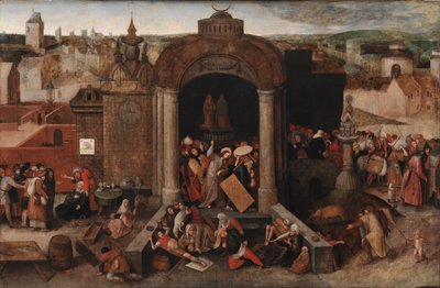 Cristo che scaccia i mercanti dal Tempio, dopo il 1569 da Bruegel