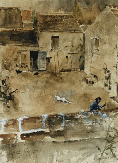 Un cortile a Grez-Sur-Loing da Bruno Andreas Liljefors