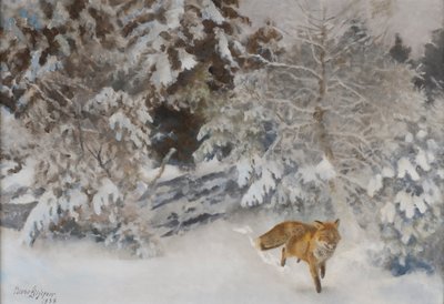 Volpe nel paesaggio invernale, 1938 da Bruno Andreas Liljefors