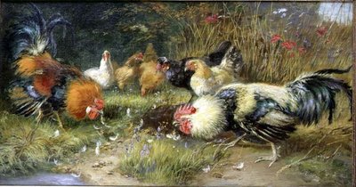 Pollame in un paesaggio da Bruno Andreas Liljefors