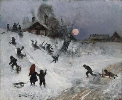 Slittino, 1882 da Bruno Andreas Liljefors