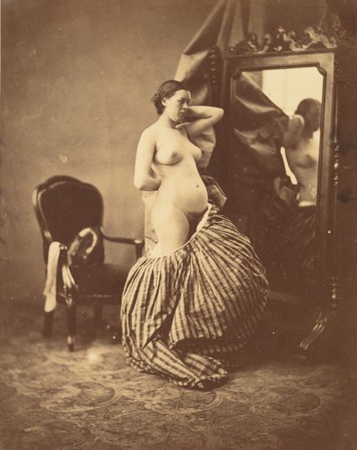 [Nudo davanti a uno Specchio], ca. 1857 da Bruno Braquehais