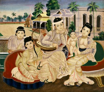 Ritratto di famiglia da Burmese School