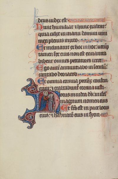 Iniziale N: Dio che toglie la benda a Synagoga da Bute Master