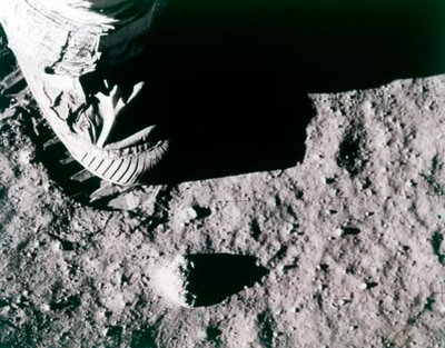 Impronta di Buzz Aldrin sulla Luna, missione Apollo 11, luglio 1969 da Buzz Aldrin