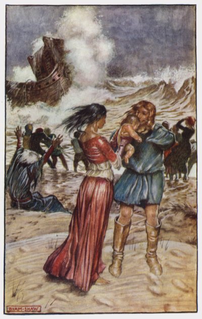 Illustrazione per The Cloister and The Hearth di Charles Reade da Byam (after) Shaw