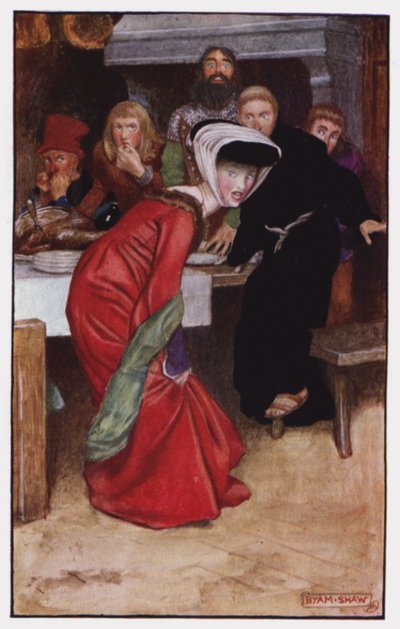 Illustrazione per The Cloister and The Hearth di Charles Reade da Byam (after) Shaw