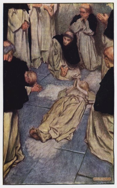 Illustrazione per Il chiostro e il focolare di Charles Reade da Byam (after) Shaw