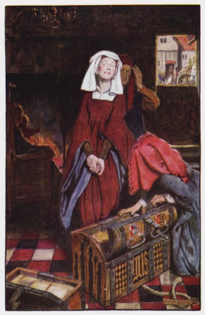 Illustrazione per Il chiostro e il focolare di Charles Reade da Byam (after) Shaw