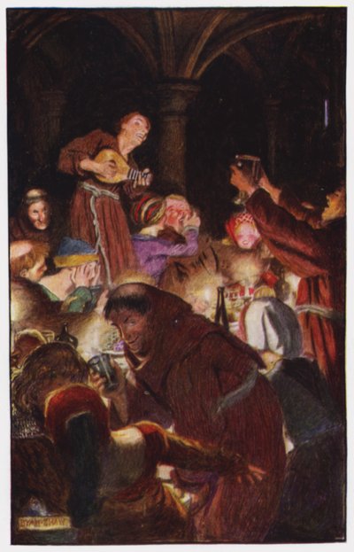 Illustrazione per Il chiostro e il focolare di Charles Reade da Byam (after) Shaw