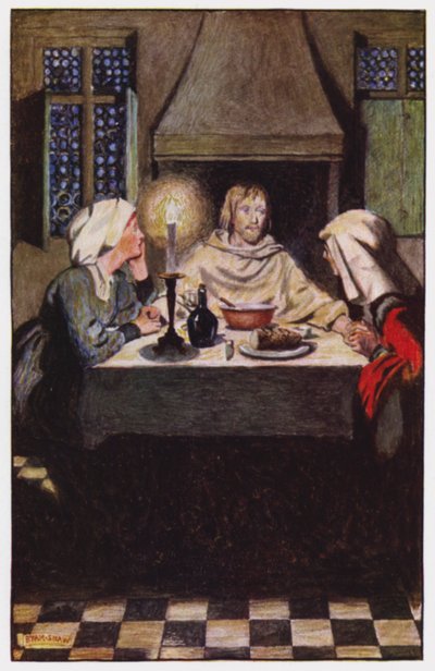 Illustrazione per The Cloister and The Hearth di Charles Reade (litografia a colori) da Byam (after) Shaw