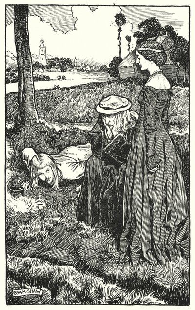 Illustrazione per The Cloister and The Hearth di Charles Reade (litografia) da Byam (after) Shaw