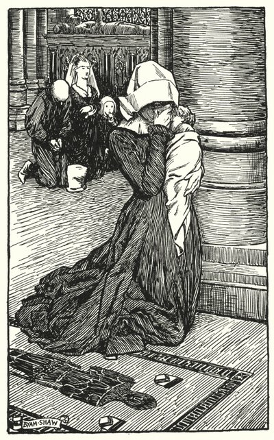 Illustrazione per The Cloister and The Hearth di Charles Reade (litografia) da Byam (after) Shaw