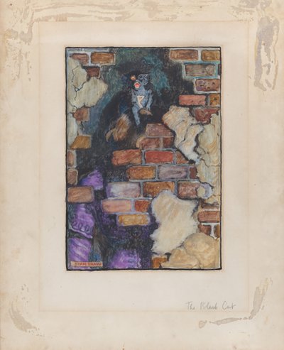Il gatto nero, per I racconti del mistero di Edgar Allan Poe, 1909 da Byam Shaw