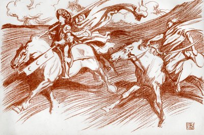 Il cavaliere e i suoi compagni da Byam Shaw