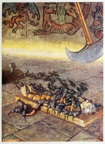 Mi assalirono in cumuli sempre più numerosi, da Selected Tales of Mystery, pub. 1909 da Byam Shaw