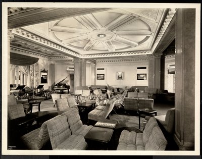 La lounge, vista verso est all