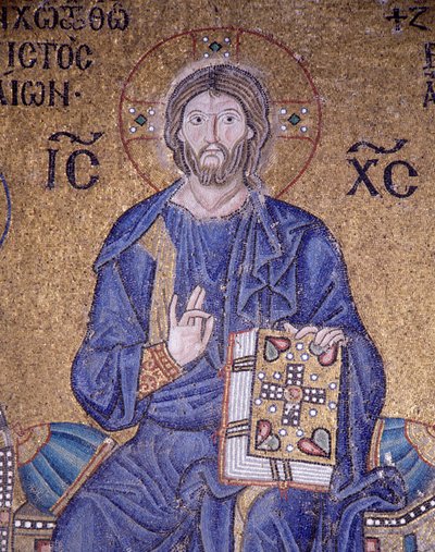 Cristo Pantocratore in Hagia Sophia (mosaico) da Byzantine