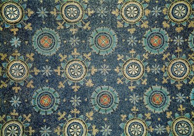 (dettaglio) della decorazione floreale dalla volta da Byzantine