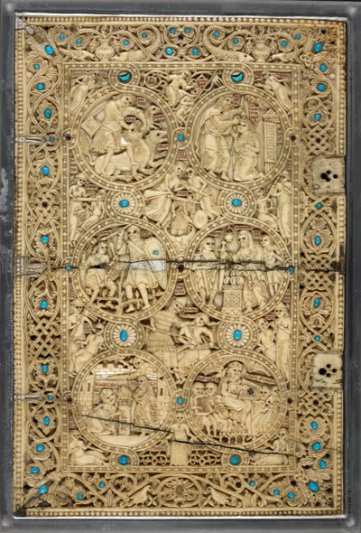 Egerton MS 1139 Copertina superiore con scene della vita di Davide, il 