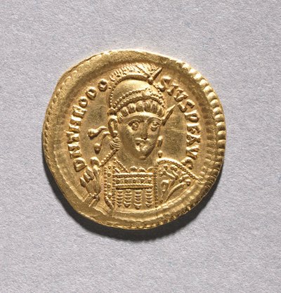 Solidus di Teodosio II e Valentiniano III da Byzantine