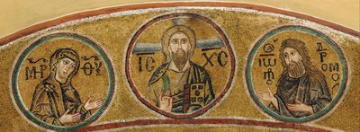Deesis: Cristo, la Vergine Maria e Giovanni Battista da Byzantine Byzantine