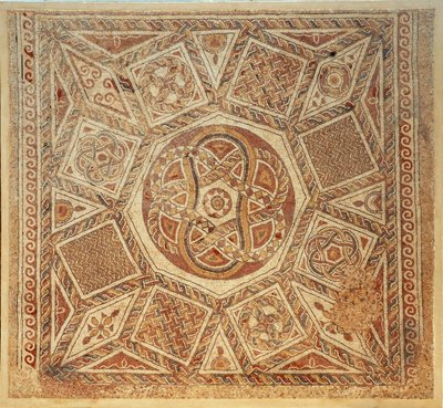 Pavimento a mosaico del monastero bizantino della fortezza di Deir Qala, VI secolo d.C. (mosaico) da Byzantine Byzantine