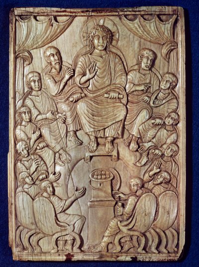 Cristo con i dodici apostoli da Byzantine School