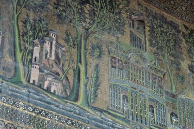 Mosaici sul portico ovest, VIII secolo da Byzantine School
