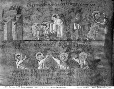 Ms EAB 664 Il Buon Samaritano, dal Codex Purpureus da Byzantine School