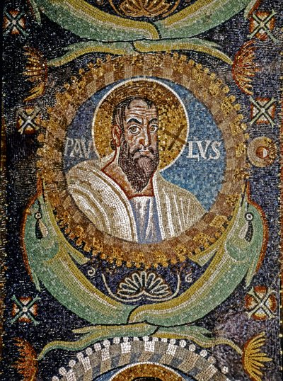 PAOLO: Mosaico bizantino, VI secolo da Byzantine School