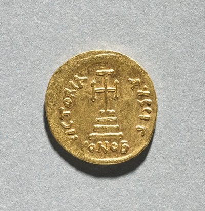 Solidus con Eraclio e suo figlio Eraclio Costantino da Byzantine School