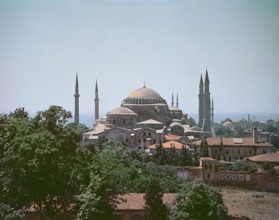 Vista di Haghia Sophia, costruita nel 537 d.C. da Byzantine School