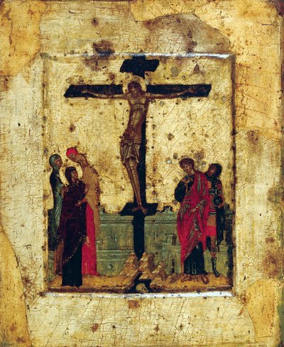 La crocifissione, fine XIV secolo da Byzantine icon.