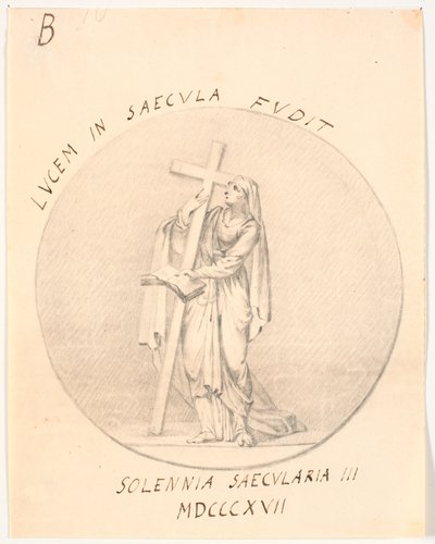 Medaglione con figura femminile allegorica da C.A. Lorentzen
