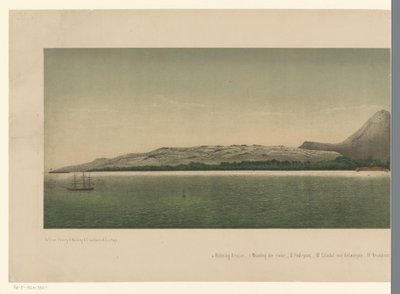 Veduta della costa di Grande Aceh, con la flotta della Prima spedizione di Aceh, prima parte (La rada di Grande Aceh) da C.A. Whitten