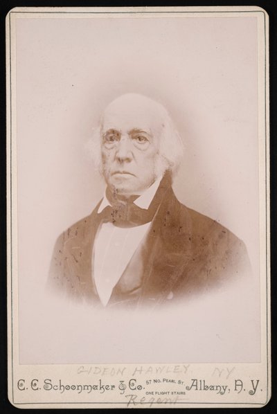 Ritratto di Gideon Hawley 1785-1870, prima del 1870 da CC Schoonmaker and Co