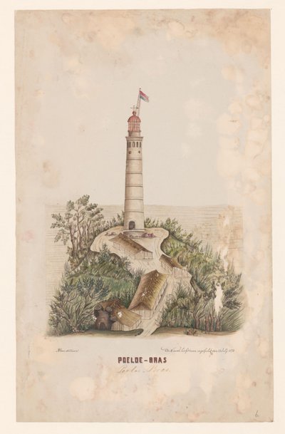Il nuovo faro di Poeloe-Bras, Sumatra da C.D. Wulf (signed by artist)
