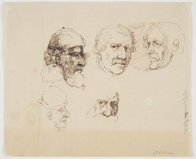 Cinque teste di uomo da C.F. von Rumohr