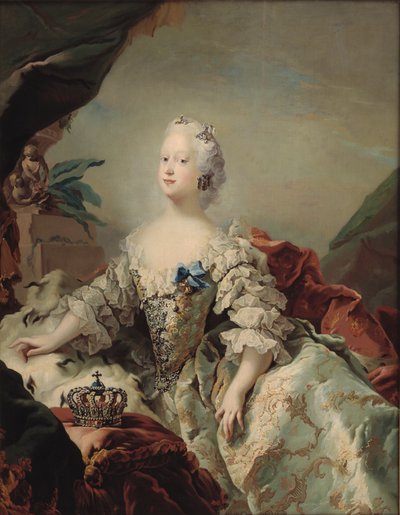 Louise, prima regina di Federico V nei suoi abiti di incoronazione da C.G. Pilo