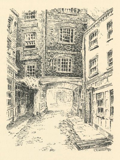 Old Bell Inn, Holborn, XVIII secolo, 1925 da CH Walker