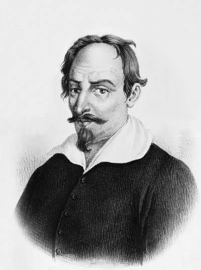 Ritratto di Alessandro Tassoni (1565-1635), poeta e scrittore italiano, incisione da J.B. and Brown J. Rowbotham