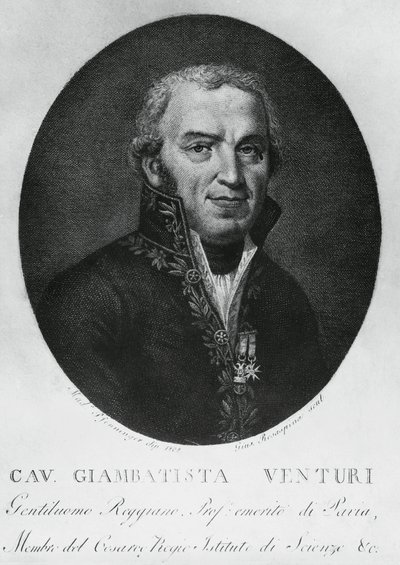 Ritratto di Giovanni Battista Venturi (1746-1822), fisico, diplomatico e storico della scienza italiano, scopritore dell