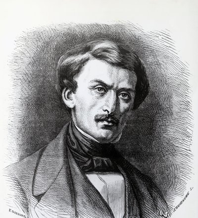Ritratto di Paul-Emile Botta (1802-1870), archeologo francese di origine italiana, incisione da J.B. and Brown J. Rowbotham